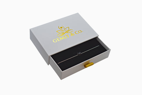 Divya दिव्या | Onyx | Armband | Silber | Rhodiniert